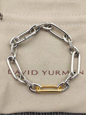 David Yurman Lexington Chain Bracelet, Two-Tone, 9.8mm, 19cm
